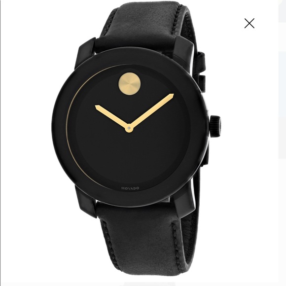 Movado Other - NIB Movado Unisex Bold Large Leather Analog Watch